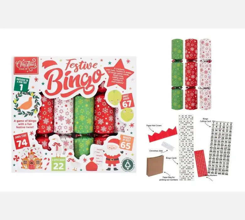 Christmas Bingo Crackers (9 Inches)