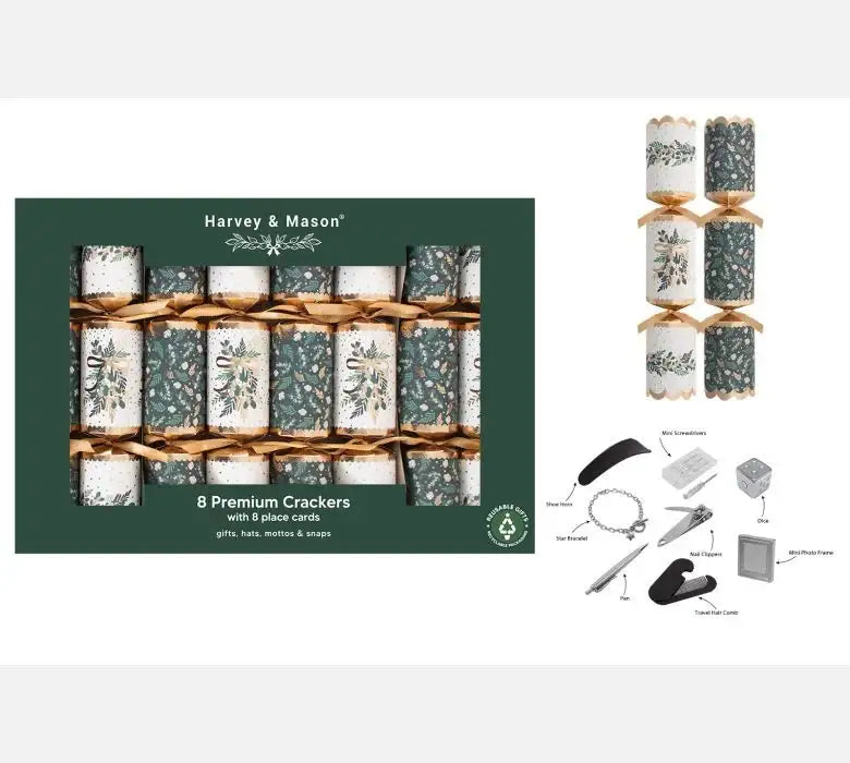 Green Premium Mistletoe Crackers (12.5 Inches)