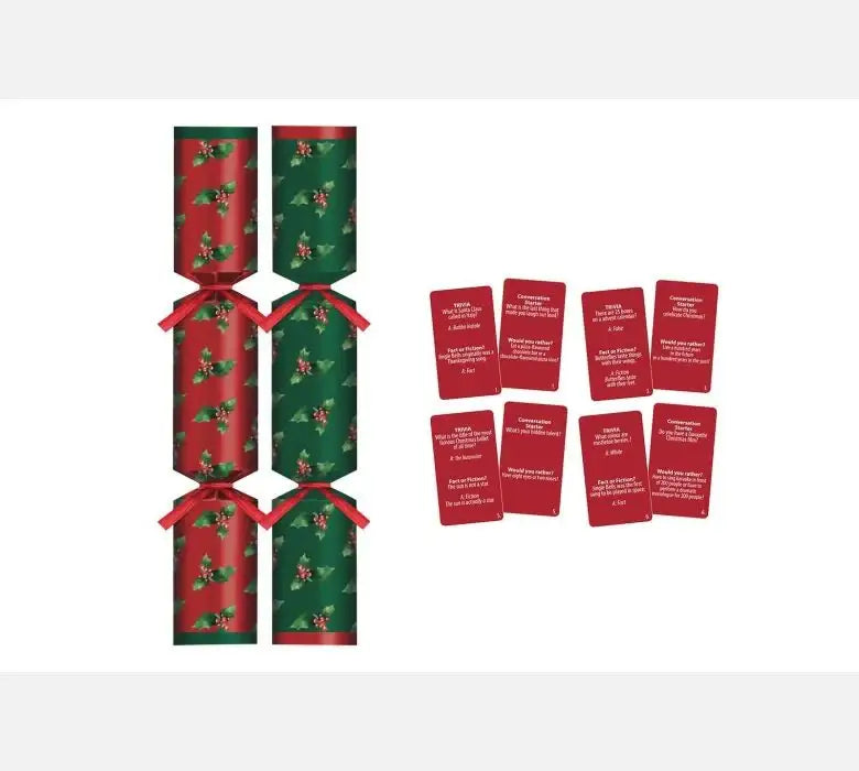 Holly Print Catering Crackers