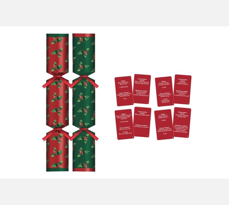 Holly Print Catering Crackers