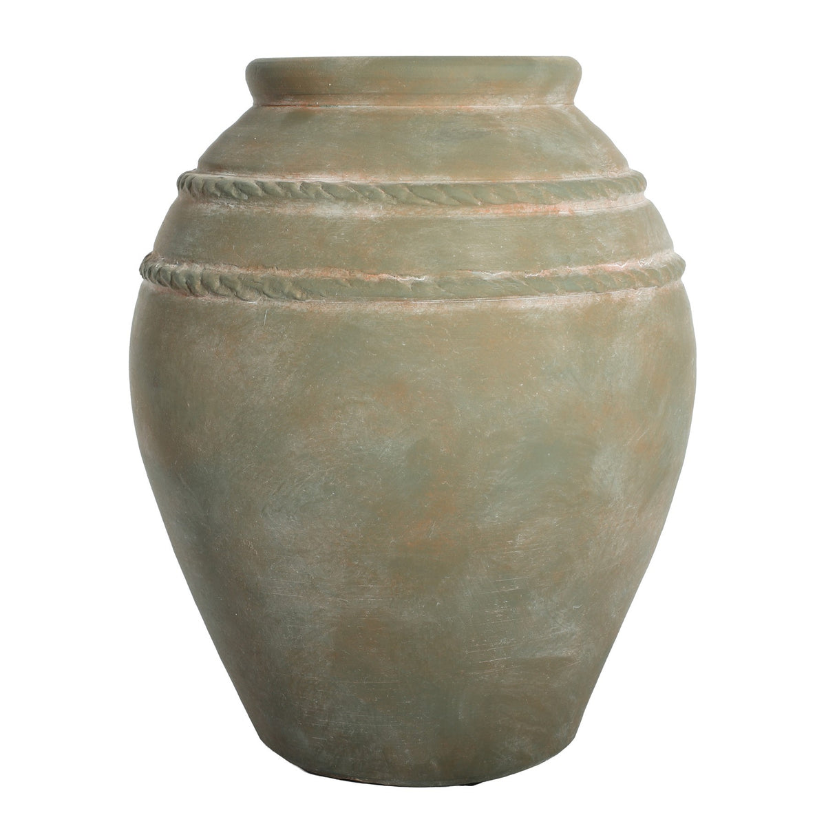 Discover the Antique Green Terracotta Rope Pot (31.5cm) at Bristow Direct
