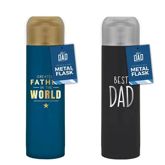 Fathers Day Foil Metal Flask 500ml