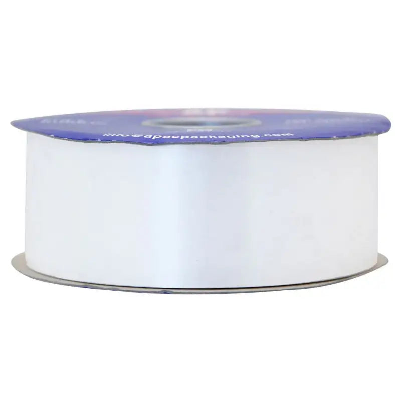 White satin ribbon spool for gift wrapping and home décor accents
