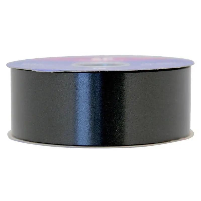 Black satin ribbon spool for gift wrapping and home décor accents