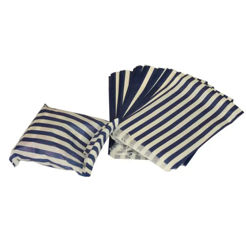 Dark Blue Small Candy Stripe Sweet Bags