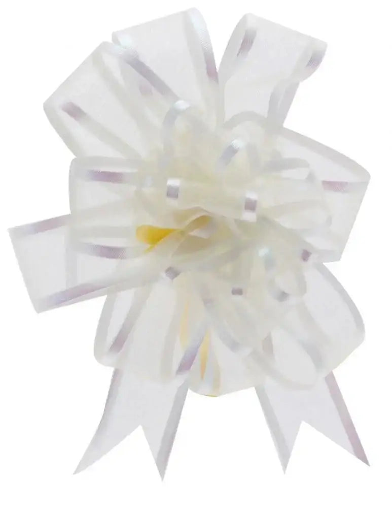 Ivory Organza Pull Bow 25mm