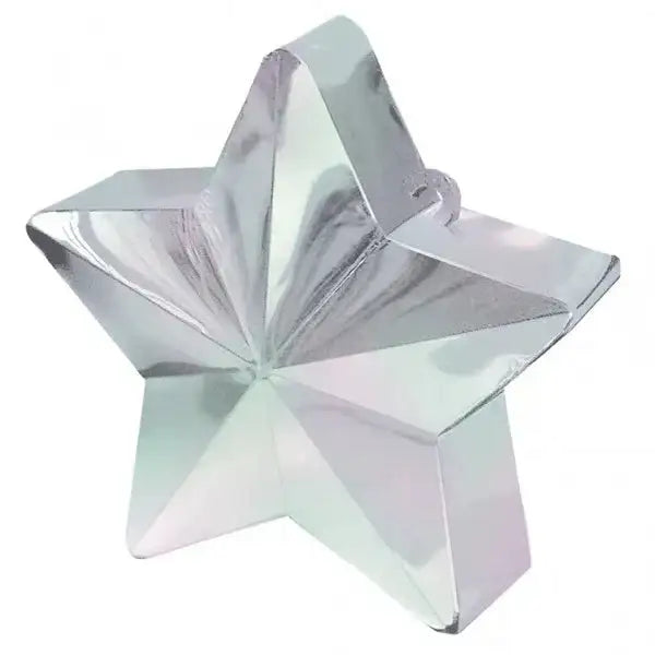 Shiny silver star decoration for home décor or luxury gift occasions