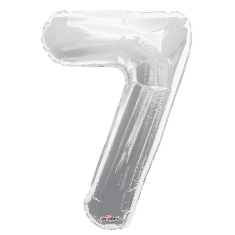 Silver 7 Big Number Balloon 34Inch