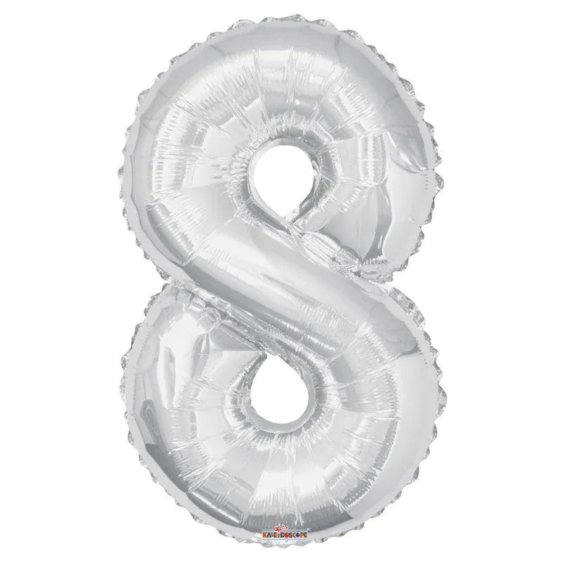 Silver Foil Balloon - Age 8