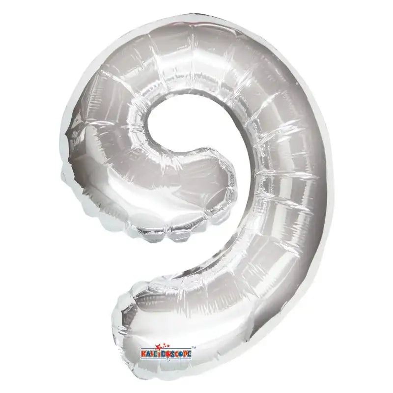Silver Number 9 Balloon (14 Inch)