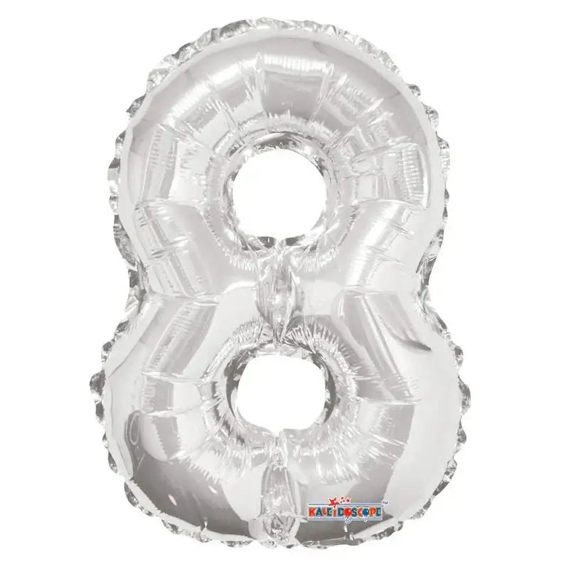 Silver Number 8 Balloon (14 Inch)