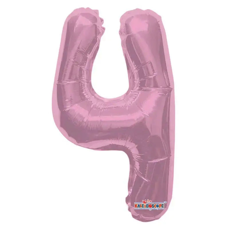 Light Pink Number 4 Balloon (14 Inch)
