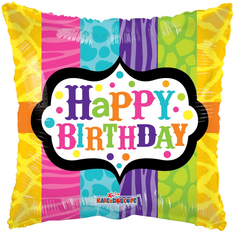 Discover the Animal Print Happy Birthday Foil Balloon at Bristow Direct