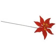 Large Red Poinsettia Pick (Dia of flower 12.5cm)