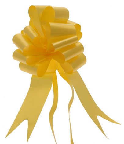Discover the Yellow Pull bow 50mm at Bristow Direct