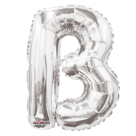 14" Silver Letter B Balloon