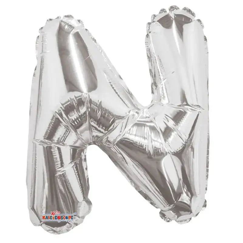 14 Inch Silver Letter N Balloon