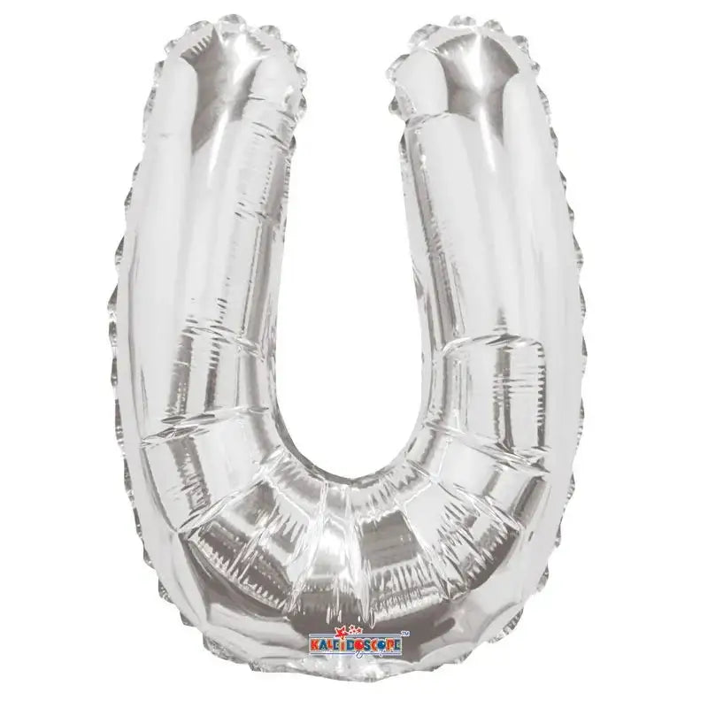 14 Inch Silver Letter U Balloon