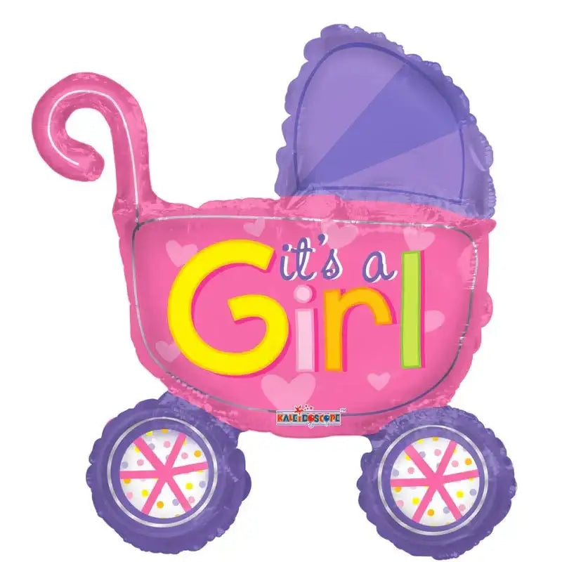 14 Inch Baby Girl Stroller Balloon
