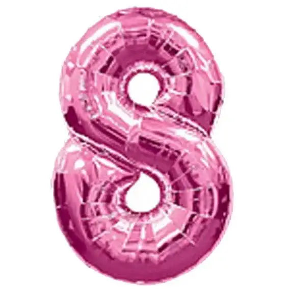 Big Number Balloon - 8 - Pink