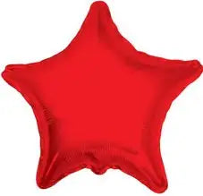 Red star-shaped foil balloon for birthday or celebration décor