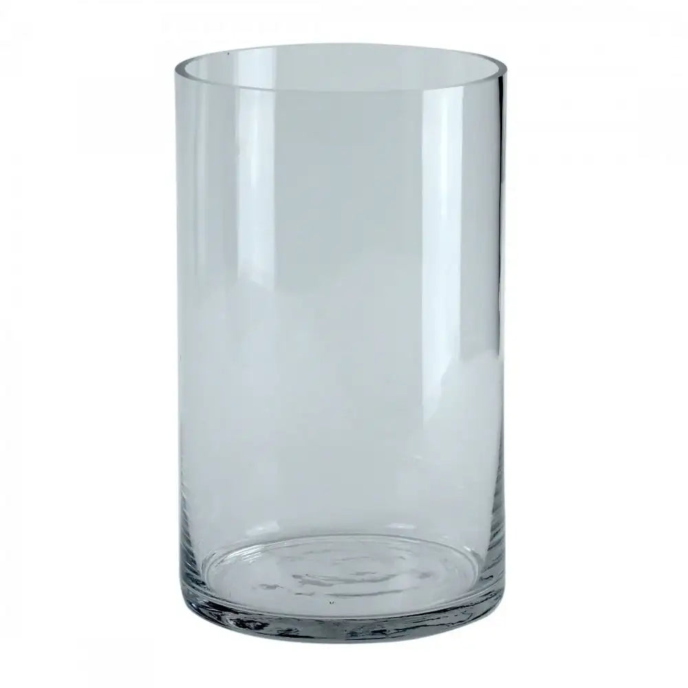 Clear glass cylinder vase for home décor and flower arrangements