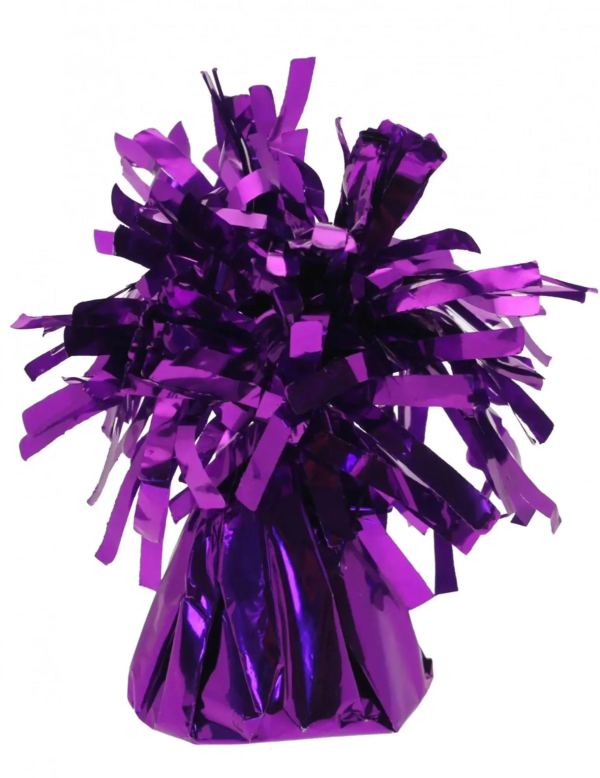 Shiny purple metallic party pom-pom for birthdays, weddings, and celebrations