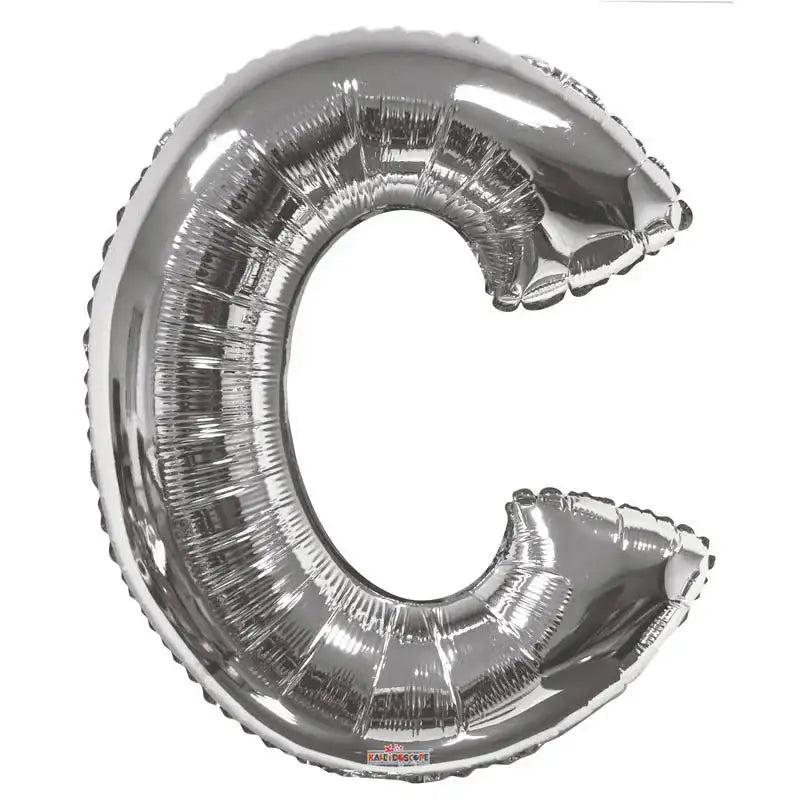 34 Inch Silver Letter C Balloon