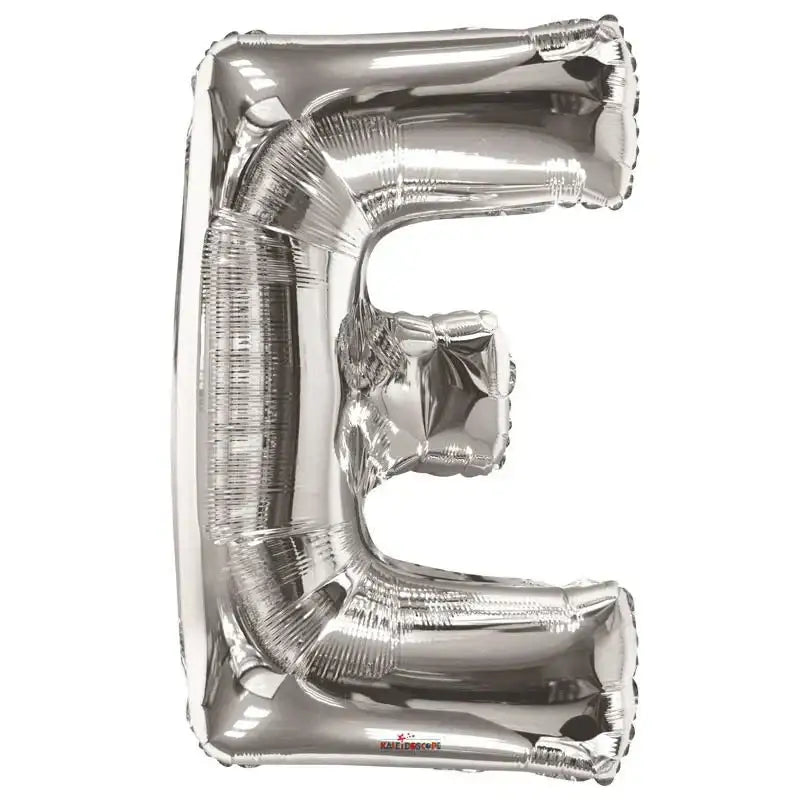 34 Inch Silver Letter E Balloon