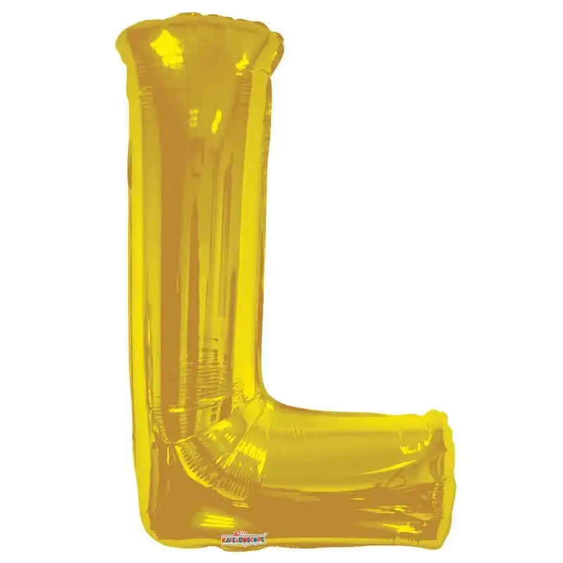 34 Inch Gold Letter L Balloon