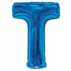 34" Letter Balloon - T - Blue