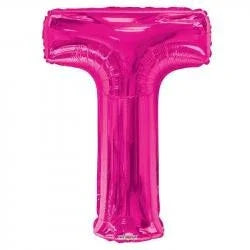 34" Letter Balloon - T - Pink
