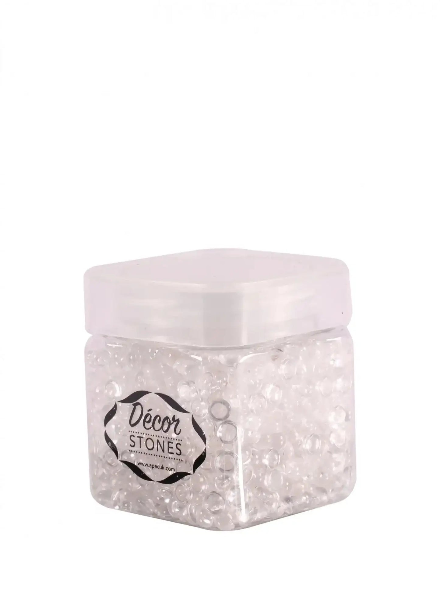 120 Gram Jar of Clear Plastic Beads