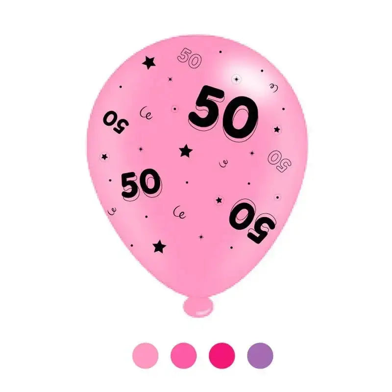 Age 50 Pink/Purple Mix Balloons (8 pack)