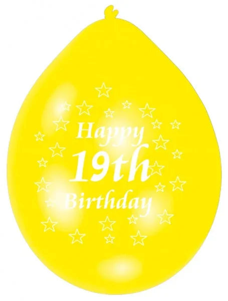 Happy Birthday 19th Balloons