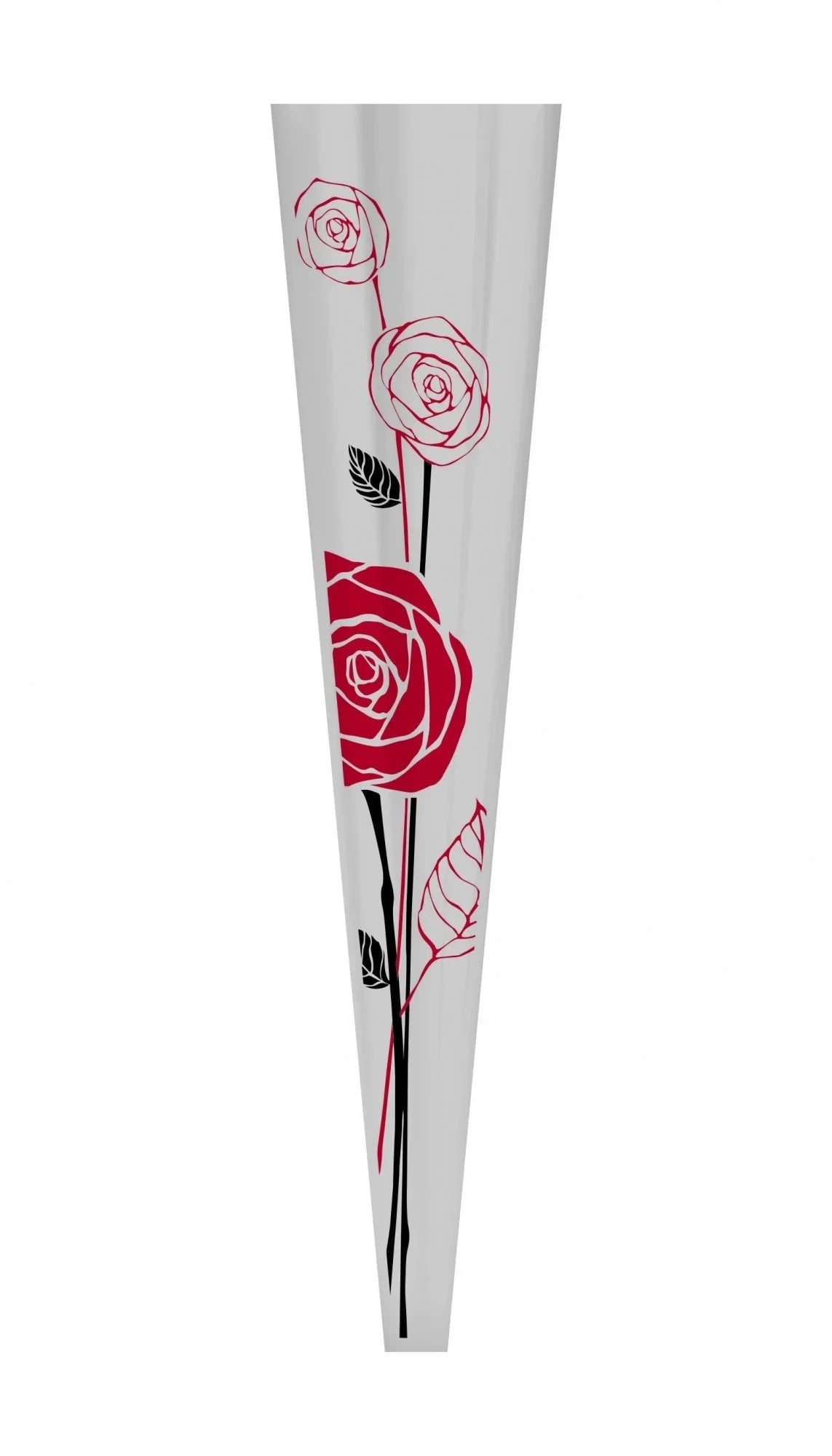 Red & Black Roses Sleeves 14cm