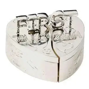 S/Plated Heart Shape First Tooth-Curl Box (Splits into 2 )