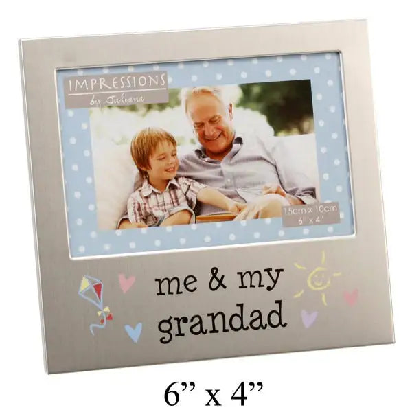 Juliana Aluminium Photo Frame 4'' x 6'' - Me and My Grandad