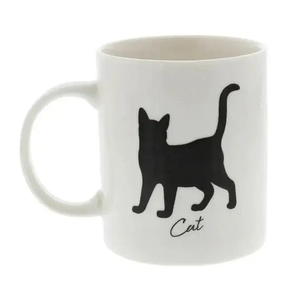 B-O-B Cat Silhouette Typography Style Mug