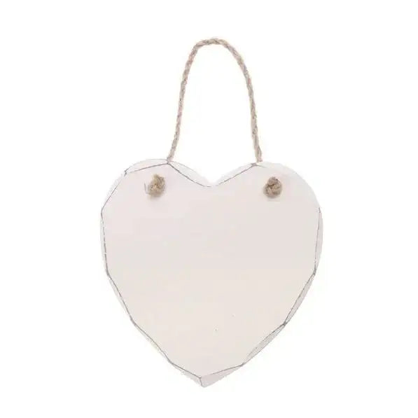 Plain Heart Hanging Plaque 12cm