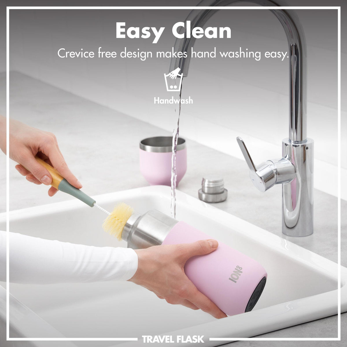 Luma Vacuum Insulated, Flask & Mug, Rose Quartz, 700ml (24oz)