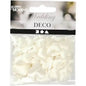 Cream satin heart confetti for wedding decor, perfect for celebrations and special occasions
