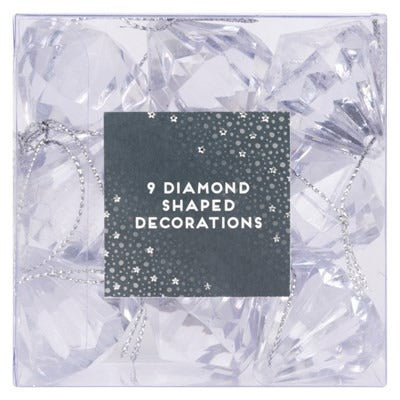 Discover the Christmas Diamond Decorations - 9 Pack at Bristow Direct