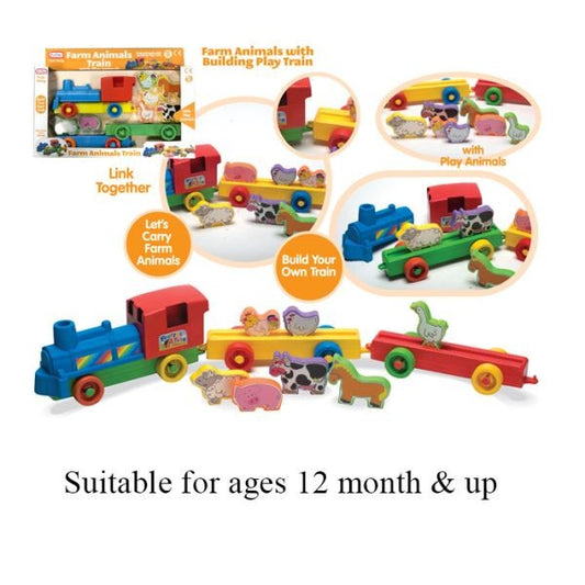 Farm Train Set (55210) by AtoZ Toys - Bristow Direct 