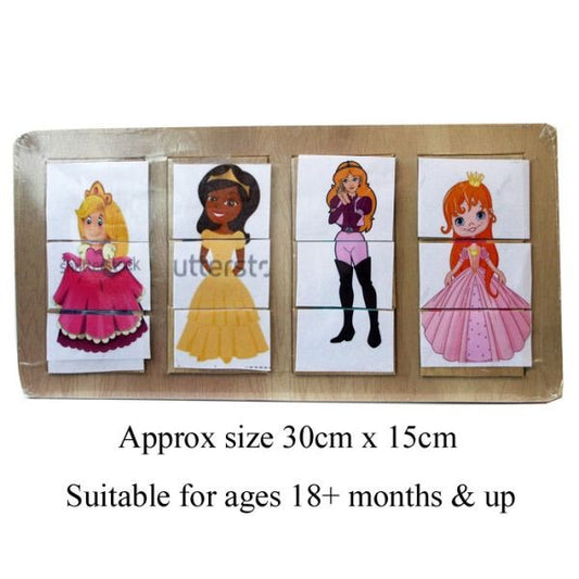 Wooden Princess Dress Up Puzzle by AtoZ Toys - Bristow Direct 