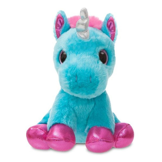 Sparkle Tales Moonbeam Torquoise Unicorn 7 Inch Soft Toy By Aurora - Bristow Direct 
