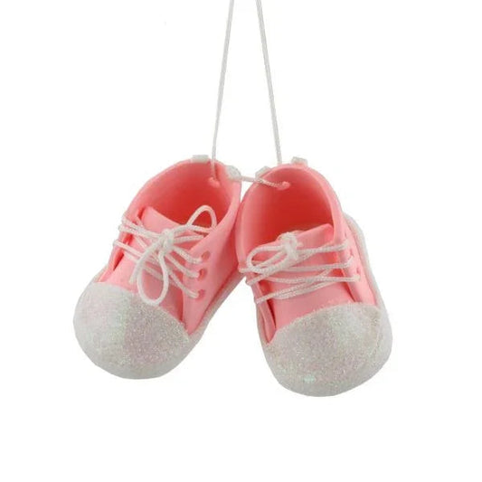 Baby Pink Bootees Tree Ornament  by Juliana