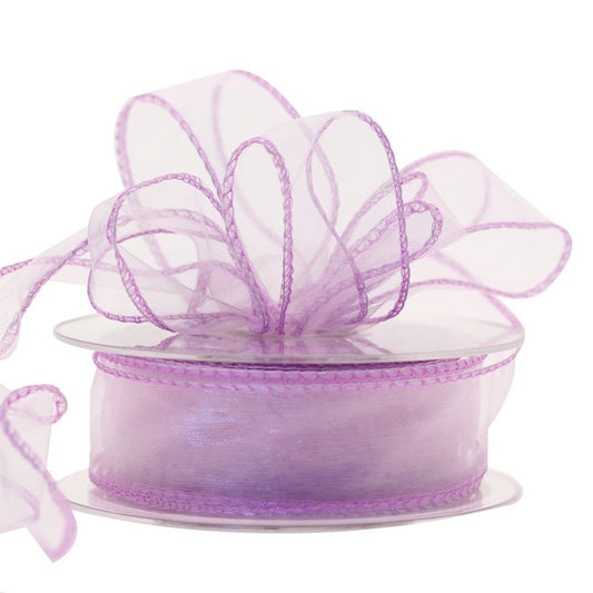 Discover the Lilac Wired Chiffon Ribbon (30mm) at Bristow Direct