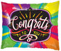 Colorful congratulations balloon with 'Congrats to You' message and rainbow design