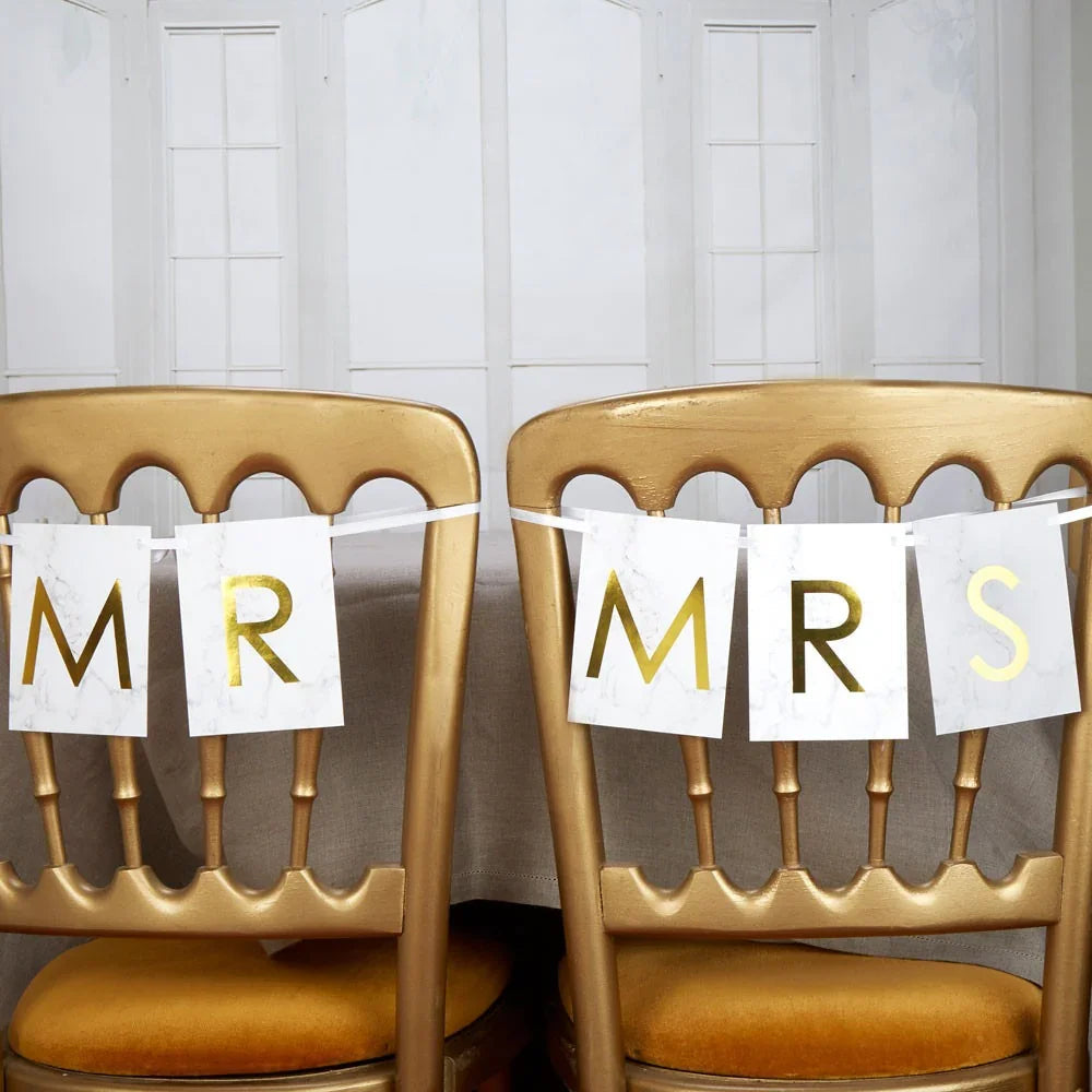 Marble Mr &amp; Mrs Chair Bunting